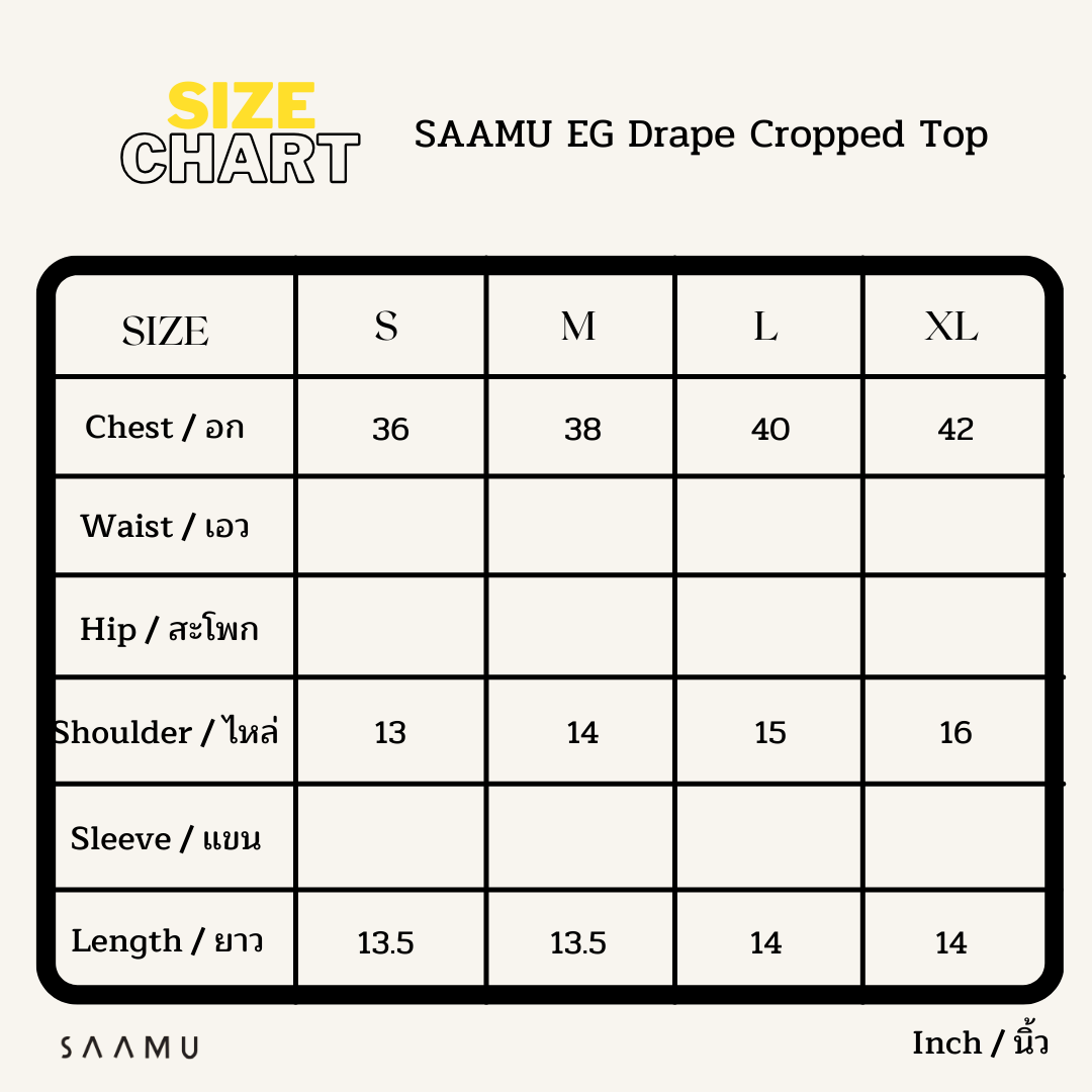 SAAMU EG Drape Cropped Top